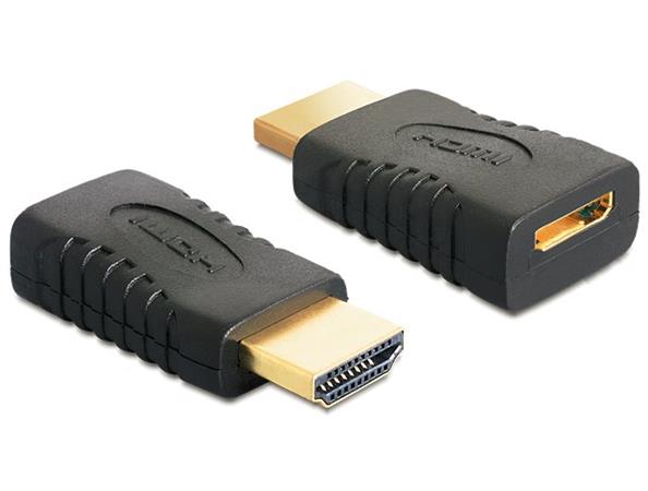 Delock adaptér HDMI-C mini samice > HDMI-A samec 65262