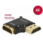 Delock Adapter High Speed HDMI with Ethernet – HDMI-A female > HDMI-A male 4K 90° angled right black 65661