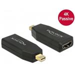 Delock adaptér mini Displayport 1.2 samec > HDMI samice 4K pasivní černý 65583