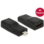 Delock Adaptér mini Displayport 1.2 samec > HDMI samice 4K pasivní černý 65686