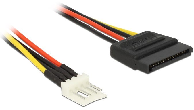 DeLOCK - Adaptér napájení - 4 pinový mini-napájecí konektor (M) do SATA napájení (M) - 15 cm 83918