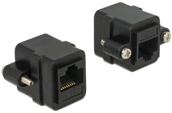 Delock Adapter RJ45 female > RJ45 female panel-mount Cat.6 UTP 85124