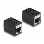 Delock Adaptér RJ45 samice na RJ45 samice Cat.6A černá 87796