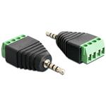 Delock Adaptér stereo jack 2,5 mm samec > svorkovnice 4 piny 65454