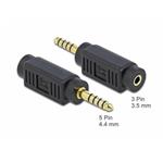 Delock Adaptér Stereo jack samec 4.4 mm 5 pin na Stereo jack samice 3.5 mm 3 pin 65994