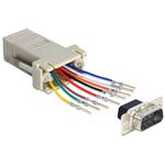 DeLOCK Adapter Sub-D 9 Pin male > RJ45 female assembly kit - Sériový adaptér - RJ-45 (F) do DB-9 (M 65462