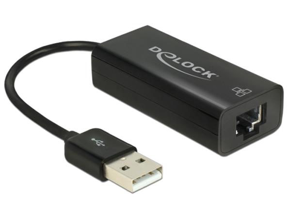 Delock Adapter USB 2.0 > LAN 10/100 Mb/s 62595