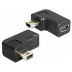 Delock adaptér USB-B mini 5-pin samec/samice 90° pravoúhlý 65448