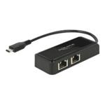 DeLock Adapter USB-C 3.1 Gen 1 > 2 x Gigabit LAN 10/100/1000 Mb/s - Síťový adaptér - USB 3.1 Gen 1 63927