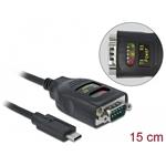 Delock Adaptér USB Type-C™ na 1 x sériové rozhraní RS-232 DB9 s ochranou 15 kV ESD 64038