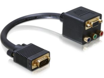 DeLOCK - Adaptér VGA) - HD-15 (VGA) (M) do HD-15 (VGA), RCA (F) - 20 cm 65059