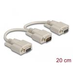 Delock Adapter VGA male > 2 x VGA female 20 cm 65328