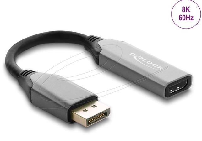 Delock Adaptér z Active DisplayPort 1.4 na HDMI, 8K, s funkcí HDR 64366