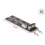 Delock Adaptér ze zástrčky M.2 Key B na SATA 7 pin, vertikální 64290