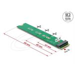 Delock Adaptér ze zástrčky M.2 Key M na slot M.2 Key M - šetřič portů a prodlužování 64367