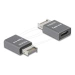 Delock Adaptér ze zástrčky USB 10 Gbps Type-E klíč A na zásuvku USB Type-C™, kovový 67234