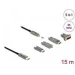 Delock Aktivní optický HDMI kabel 5 v 1, 8K, 60 Hz, 15 m 86006