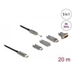Delock Aktivní optický HDMI kabel 5 v 1, 8K, 60 Hz, 20 m 86007