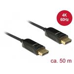 Delock Aktivní optický kabel Displayport 1.2 samec > Displayport samec 4K 60 Hz 50 m 85523