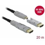 Delock Aktivní optický kabel HDMI 4K 60 Hz 20 m 85882