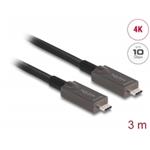 Delock Aktivní optický kabel USB-C™ Video + Data + PD, délka 3 m 84144