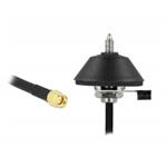 Delock Antenna base M6 with connection cable RG-58 C/U 3 m SMA plug black 12589