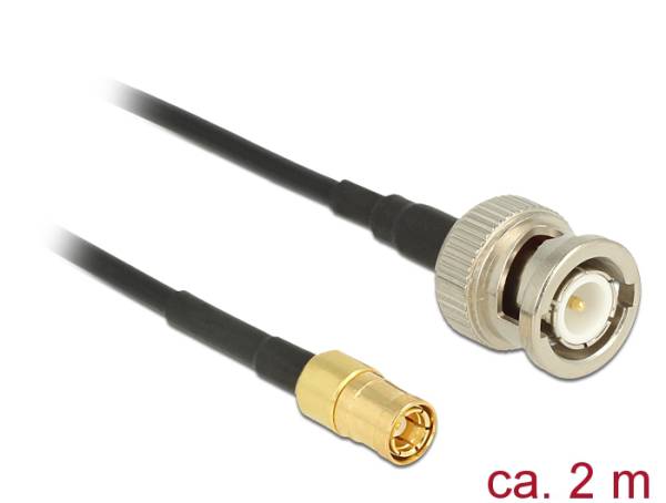 Delock Antenna Cable BNC Plug > SMB Plug RG-174 2 m 12497