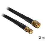 Delock Antenna Cable SMA Plug > SMA Jack CFD200 2 m Low Loss 88443