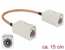 Delock Anténní kabel FAKRA B samice > FAKRA B samice RG-316 15 cm 89674