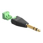 Delock - Audio adaptér - svorkovnice 3 piny s piny (male) do stereo jack s piny (male) 65460