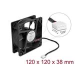 Delock Axiální ventilátor: 12 V DC, 120 x 120 x 38 mm, černý 67298