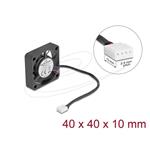 Delock Axiální ventilátor: 12 V DC, 40 x 40 x 10 mm, černý 67293