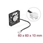 Delock Axiální ventilátor: 12 V DC, 60 x 60 x 10 mm, černý 67294
