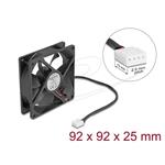 Delock Axiální ventilátor: 12 V DC, 92 x 92 x 25 mm, černý 67297