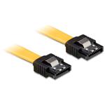 Delock Cable SATA 6 Gb/s 50 cm straight/straight metal yellow 82809
