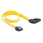 Delock Cable SATA 6 Gb/s male straight > SATA male right angled 30 cm yellow met