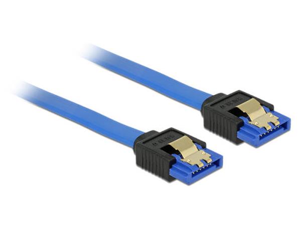 Delock Cable SATA 6 Gb/s receptacle straight->SATA receptacle straight 20cm blue