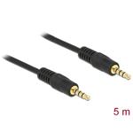 Delock Cable Stereo Jack 3.5 mm 4 pin male > male 5 m 83438