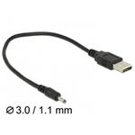 Delock Cable USB Type-A Plug Power > DC 3.0 x 1.1 mm male 27 cm 83793
