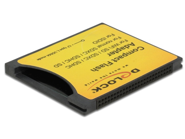 Delock Compact Flash adaptér pro iSDIO (WiFi SD), SDHC, SDXC paměťové karty 62637