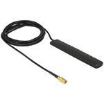 Delock DAB+ DVB-T2 Antenna SMB Plug 20 dBi active omnidirectional black adhesive mounting 89497