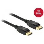 Delock Displayport 1.2 kabel samec > Displayport samec 4K 60 Hz 0,5 m 85506