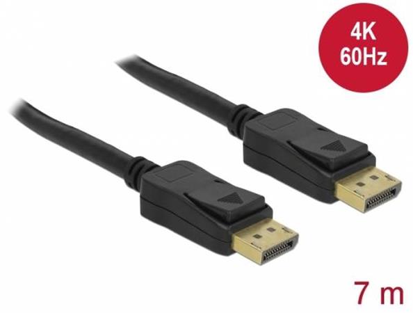 Delock Displayport 1.2 kabel samec > Displayport samec 4K 60 Hz 7 m 84860