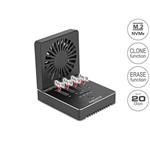 Delock Dokovací stanice USB 20 Gbps pro 4 x SSD M.2 NVMe PCIe s funkcí klonování a mazání 64352