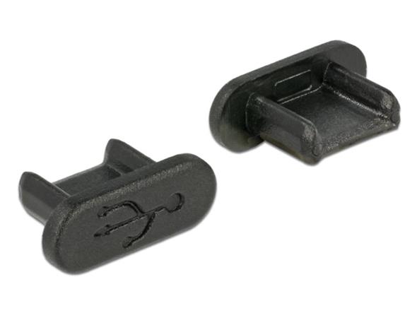DeLOCK Dust Cover for USB 2.0 Micro-B Female - Krytka proti prachu - černá