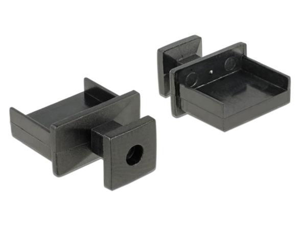 DeLOCK Dust Cover for USB Type-A Female - Krytka proti prachu - černá (balení 10)