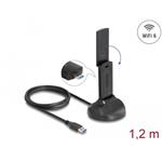 Delock Dvoupásmový Wi-Fi 6 WLAN USB adaptér AX1800 (1201 + 574 Mbps) 12771