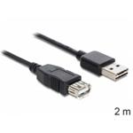 DeLOCK EASY-USB - Prodlužovací šňůra USB - USB (F) do USB (M) - USB 2.0 - 2 m - černá 83371