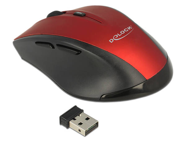 Delock Ergonomic optical 5-button mouse 2.4 GHz wireless 12493