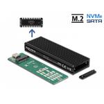 Delock Externí kombinované pouzdro USB Type-C™ pro M.2 NVMe PCIe nebo pro SATA SSD 42004